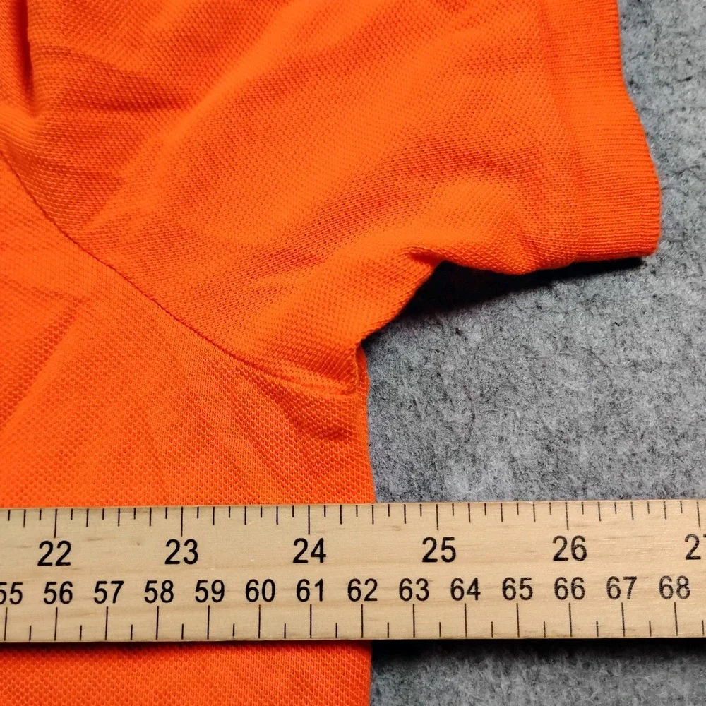 Polo Ralph Lauren Big Pony Polo Shirt Men's XL Orange Green Number 3 Classic Fit